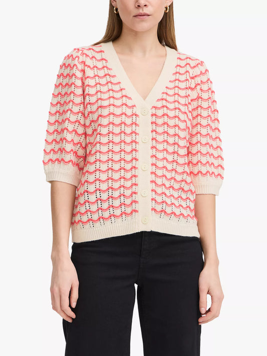IHARDINA Cardigan in Geranium