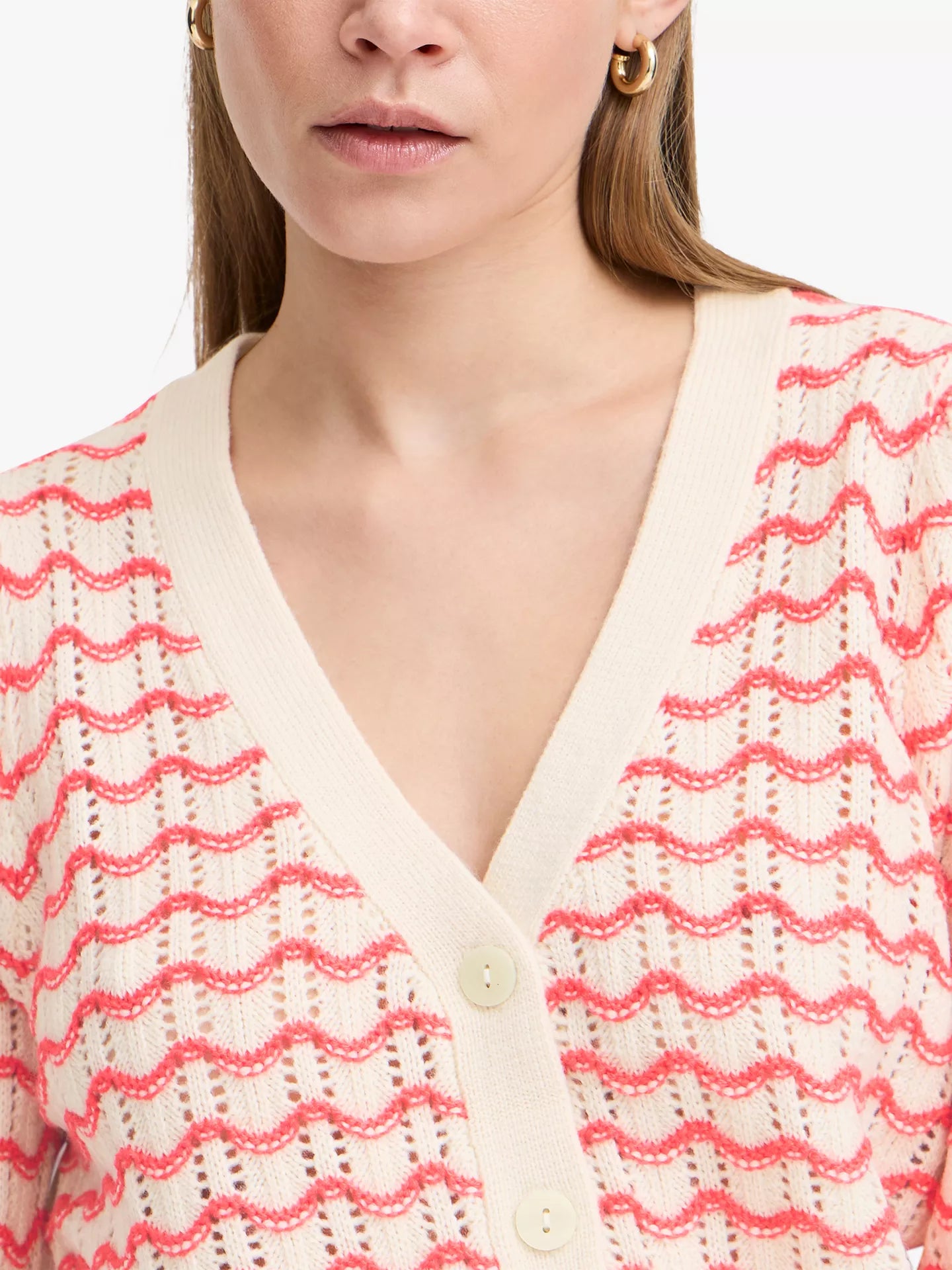 IHARDINA Cardigan in Geranium