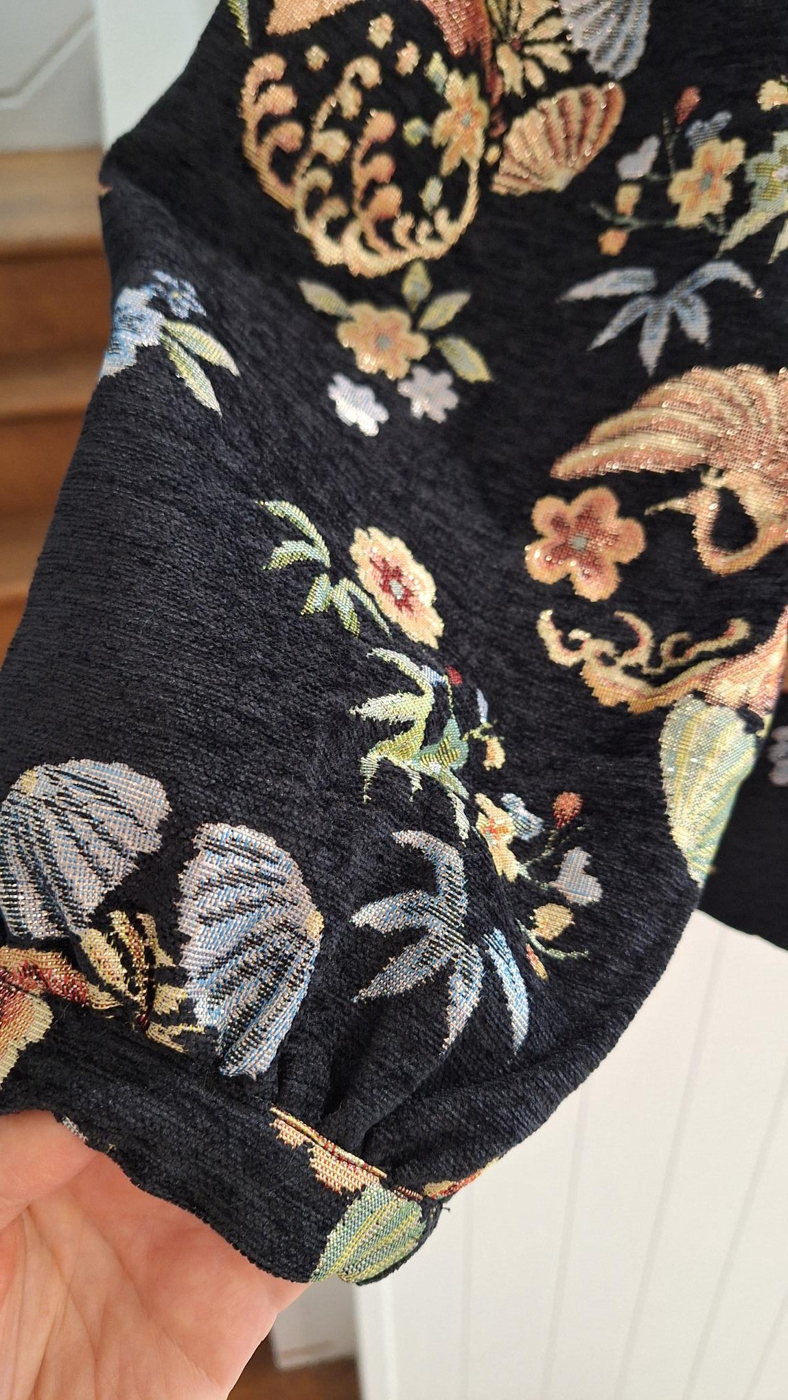Floral Black Paddle Jacket