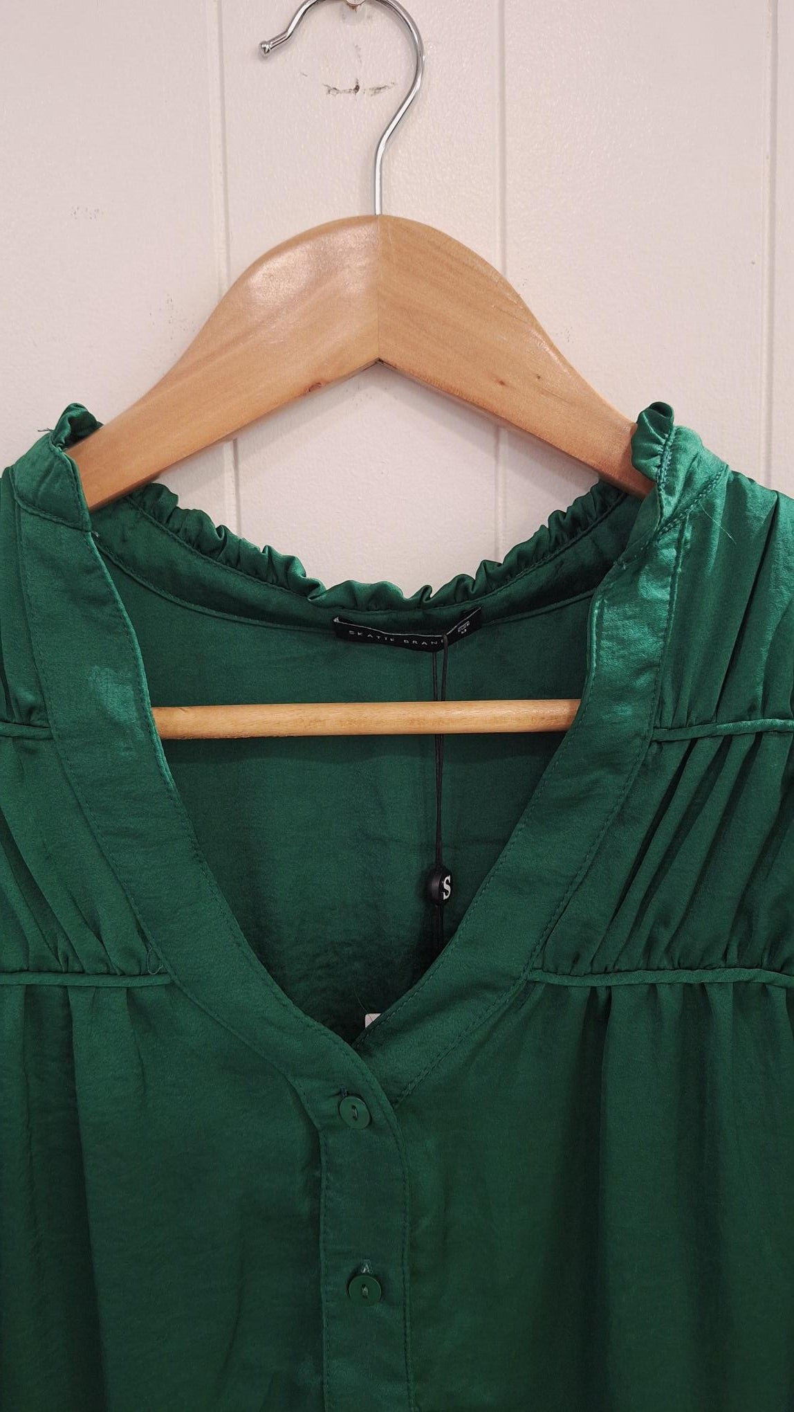 Satin Ruffle Blouse