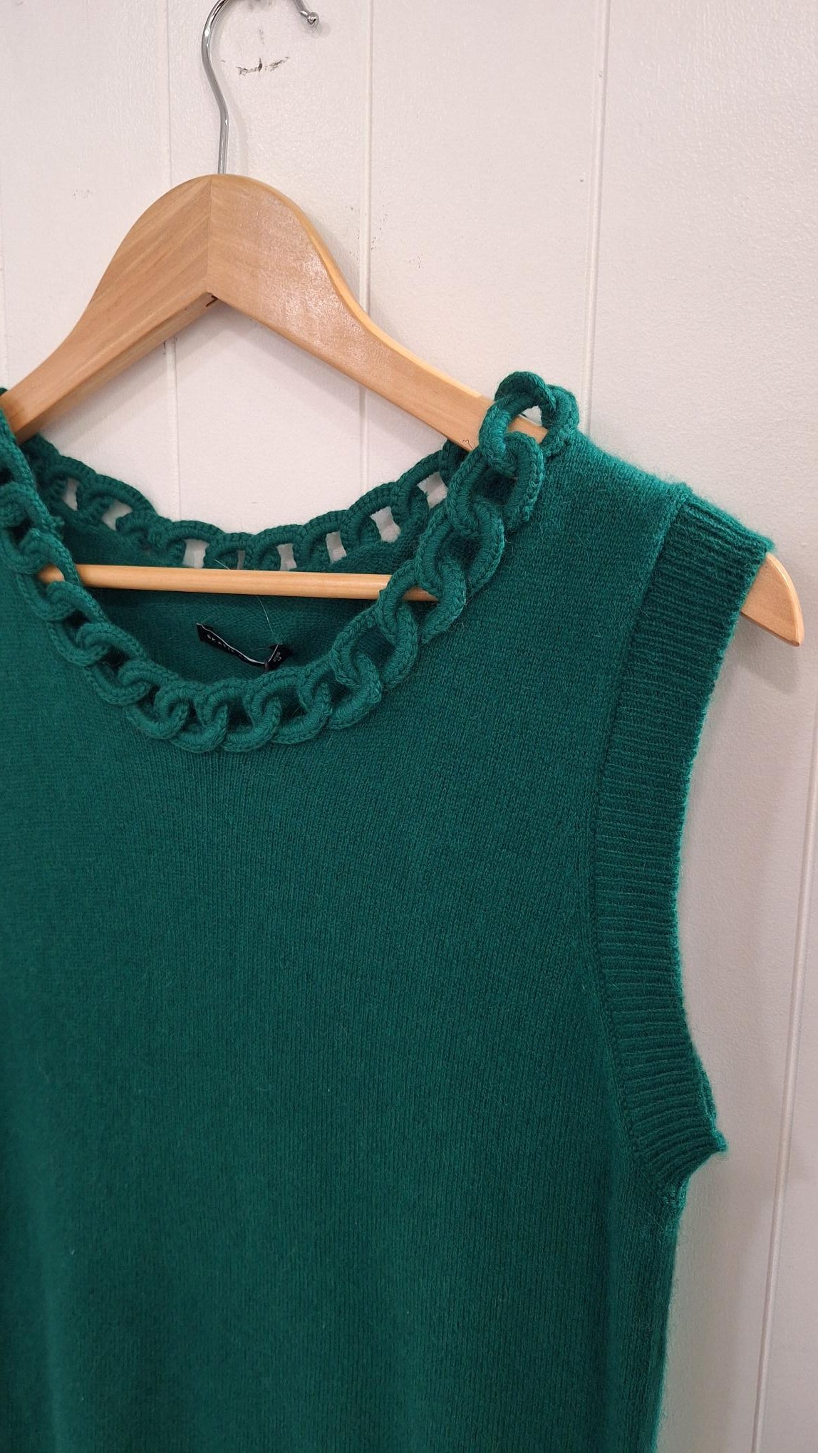 Chain Neckline Angora Top