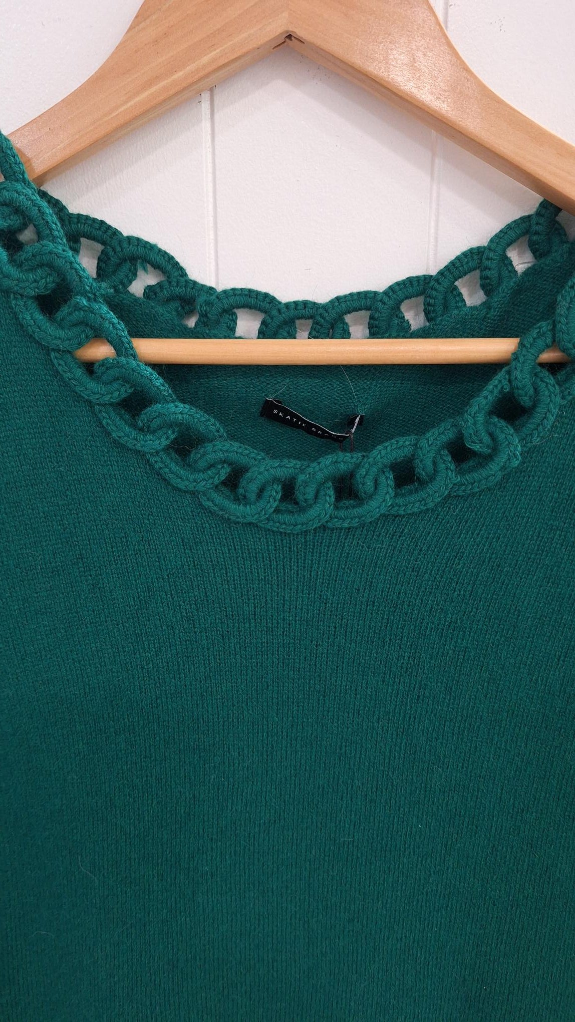 Chain Neckline Angora Top