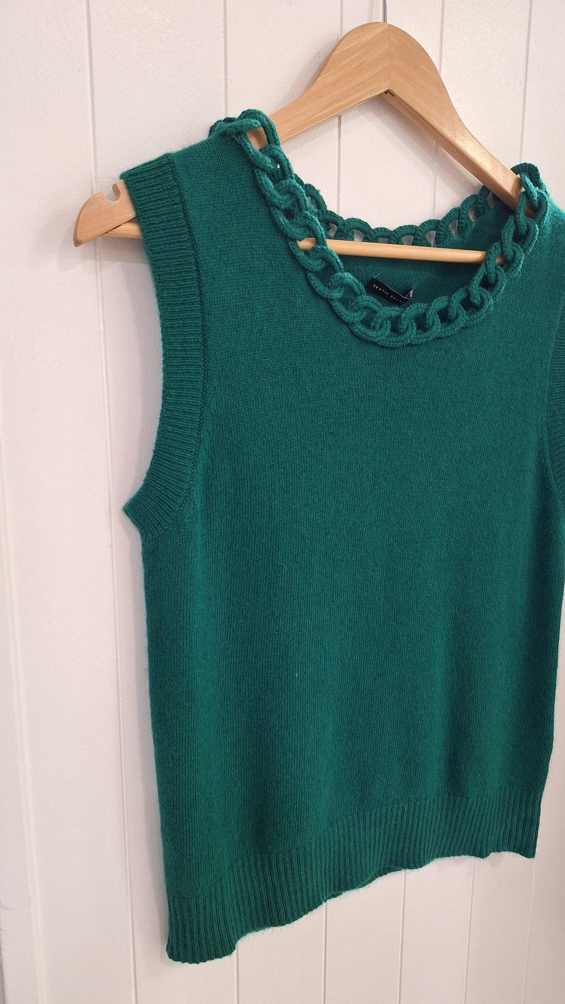 Chain Neckline Angora Top