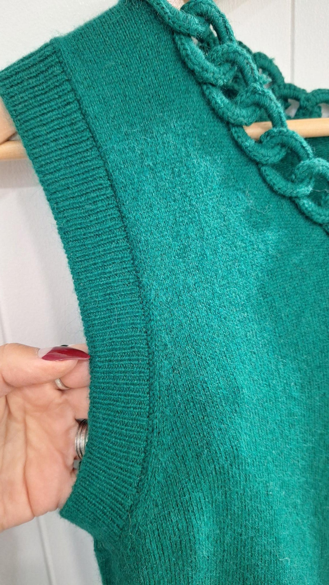 Chain Neckline Angora Top