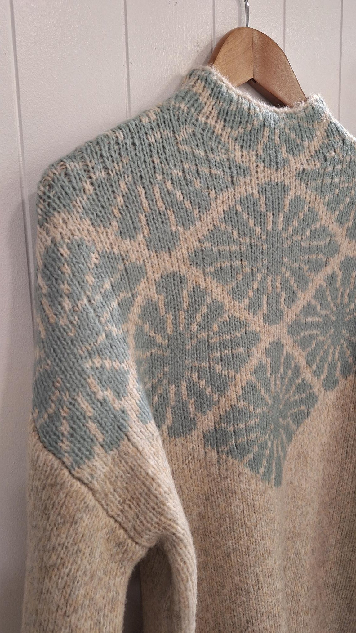 Jacquard Sweater in Teal