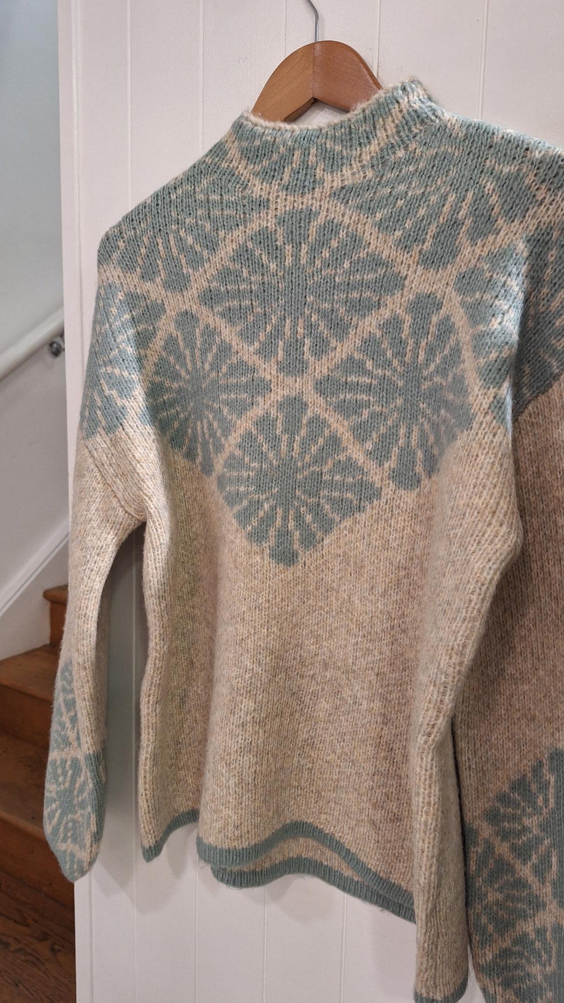 Jacquard Sweater in Teal
