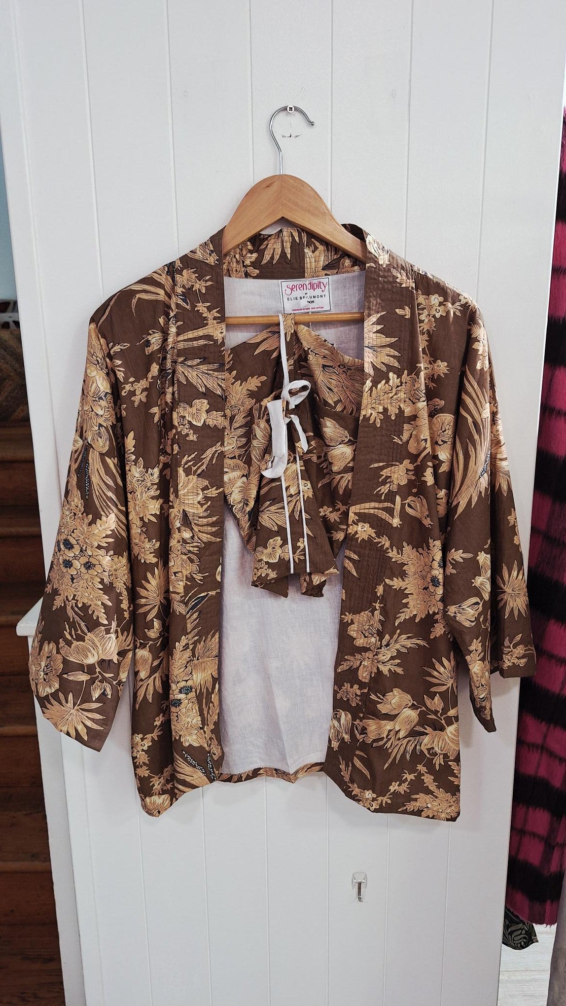 Short Kimono in Coffee Blossom