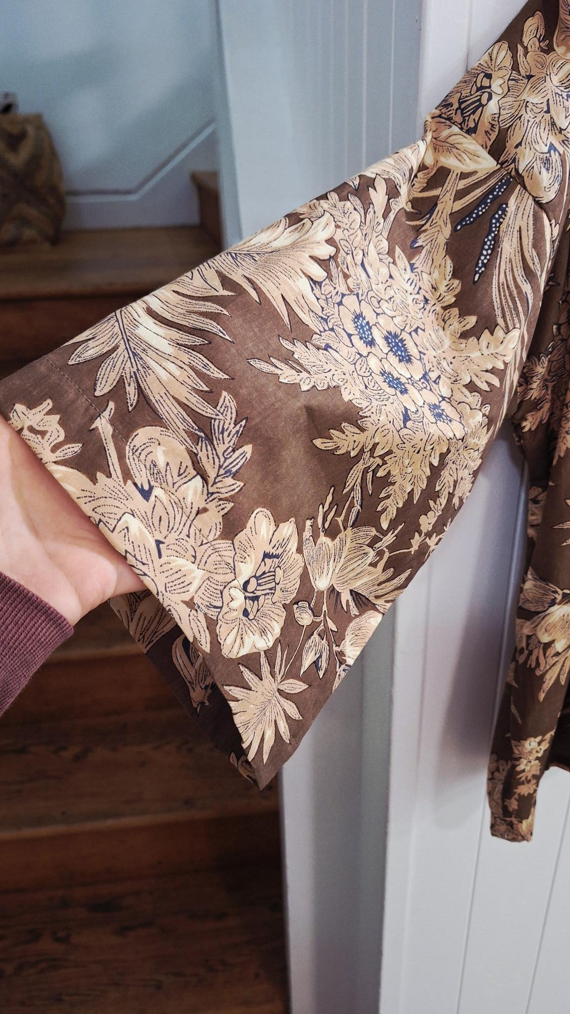 Short Kimono in Coffee Blossom