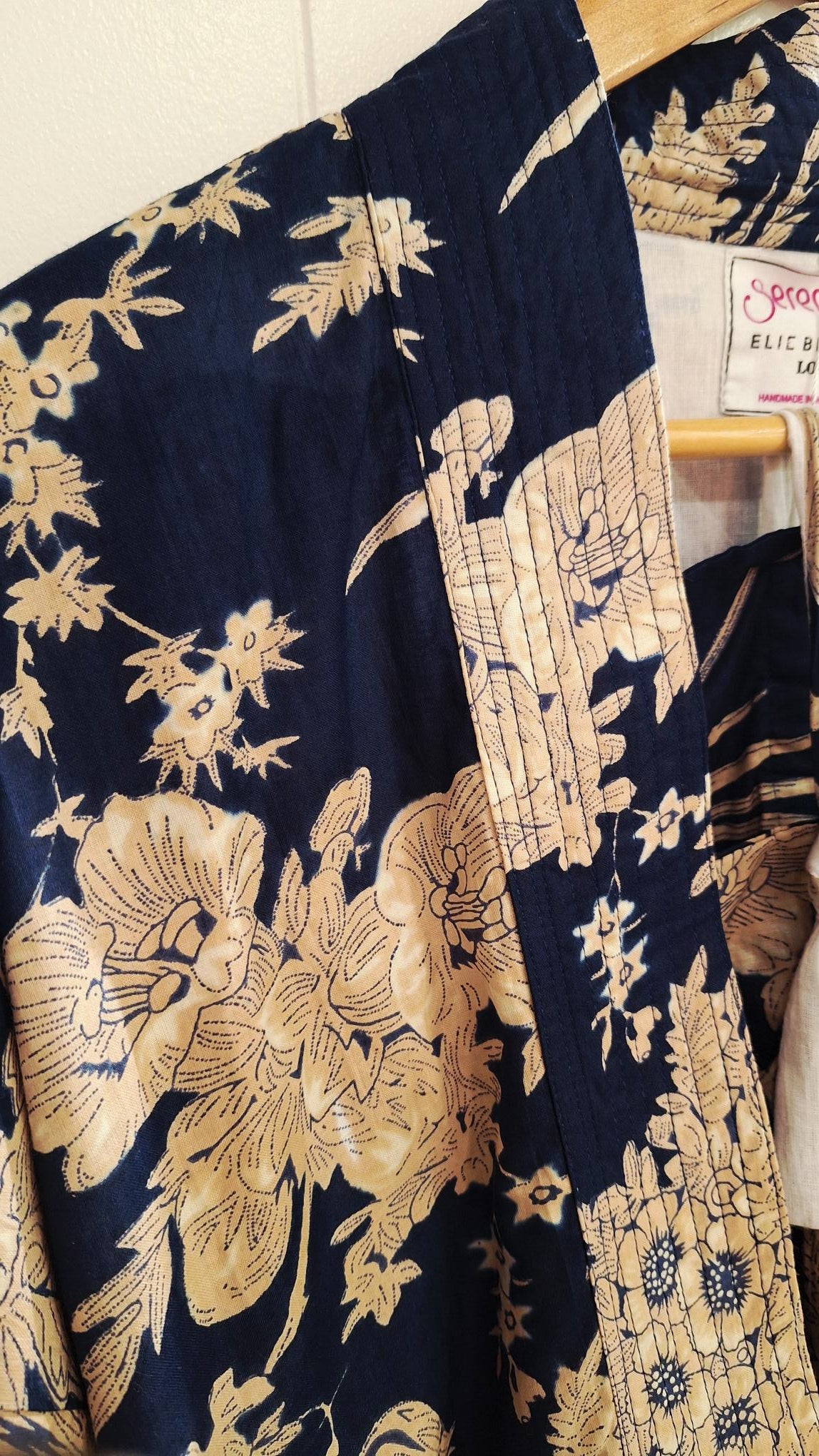 Short Kimono in Midnight Blossom