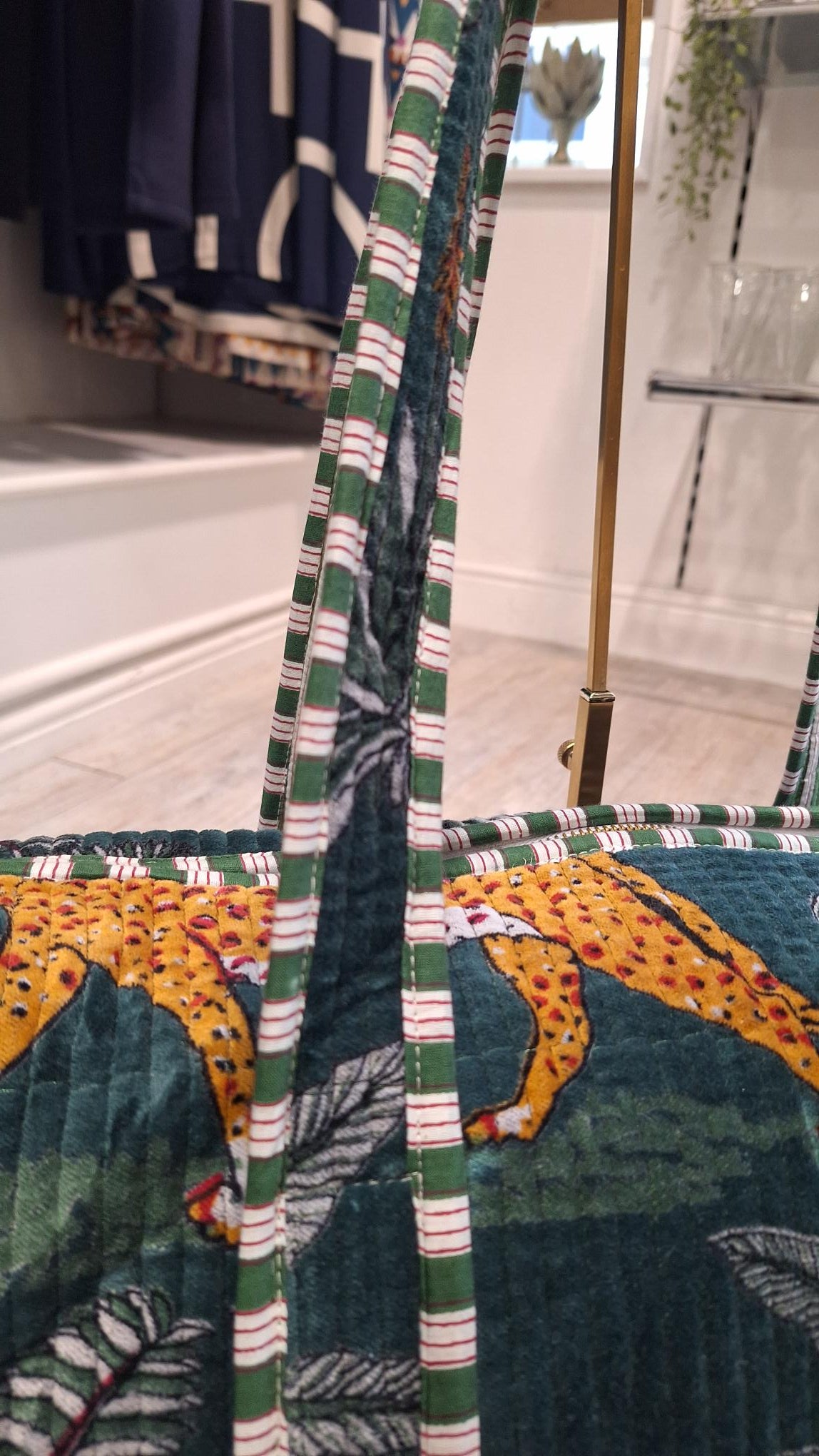Serendipity Velvet Teal Duffle Bag