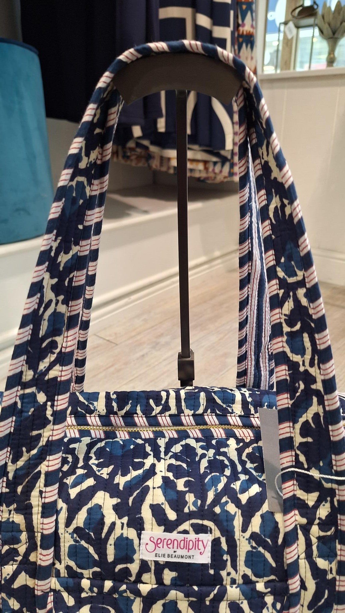 Serendipity Duffle Bag in Indigo Ikat