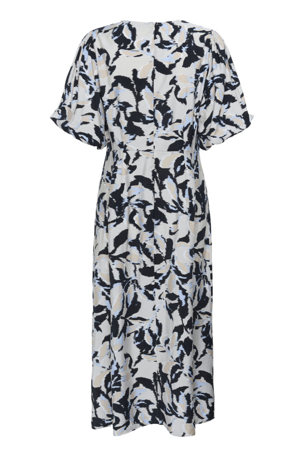 KApaco Dress in Beige / Black / Blue