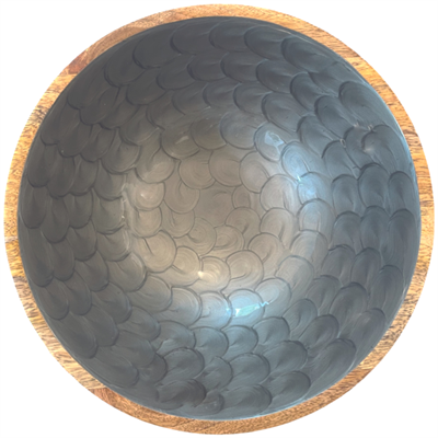 Large Charcoal Grey Pearl Bowl - 38cm