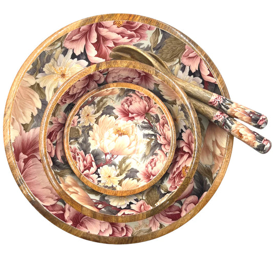 Small Dusty Pink Peonies Bowl - 18cm