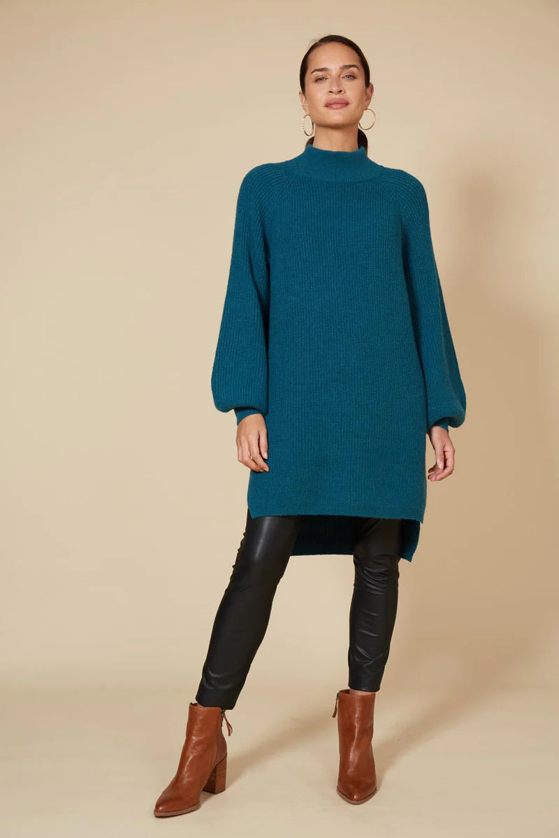 Kit Knit Top/Dress in Teal