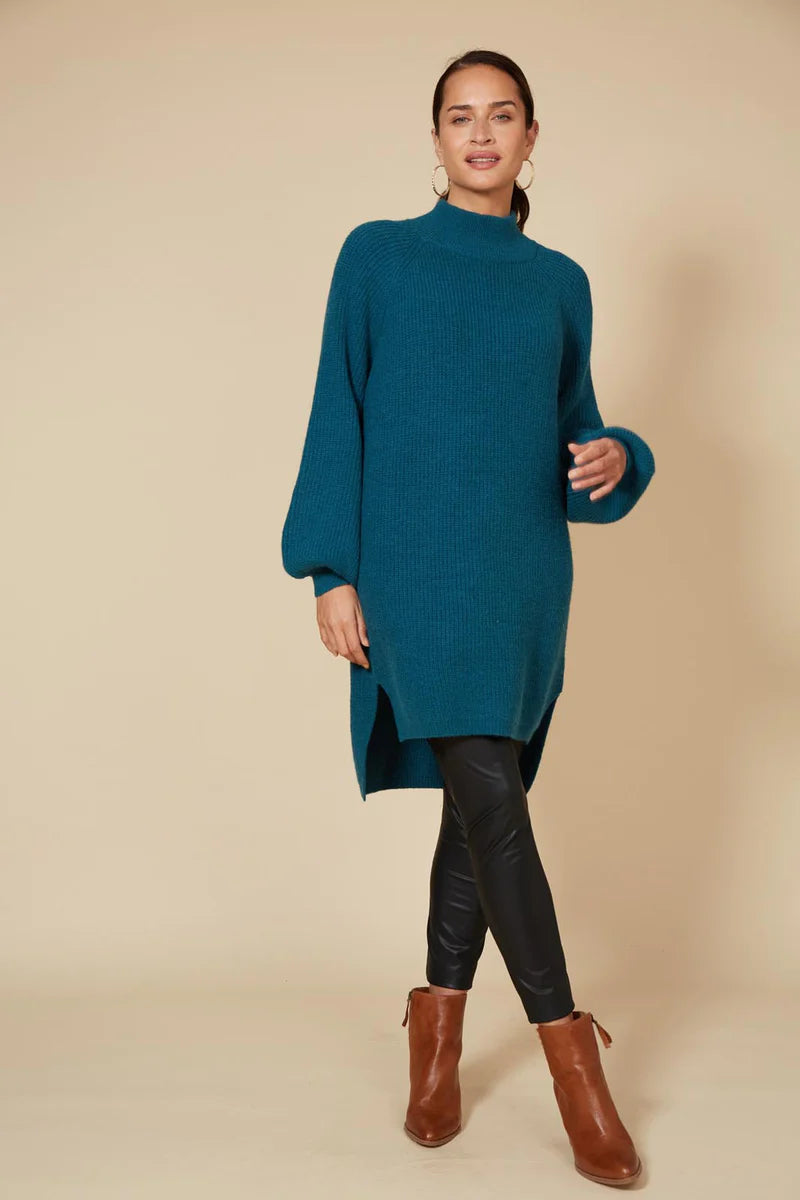 Kit Knit Top/Dress in Teal