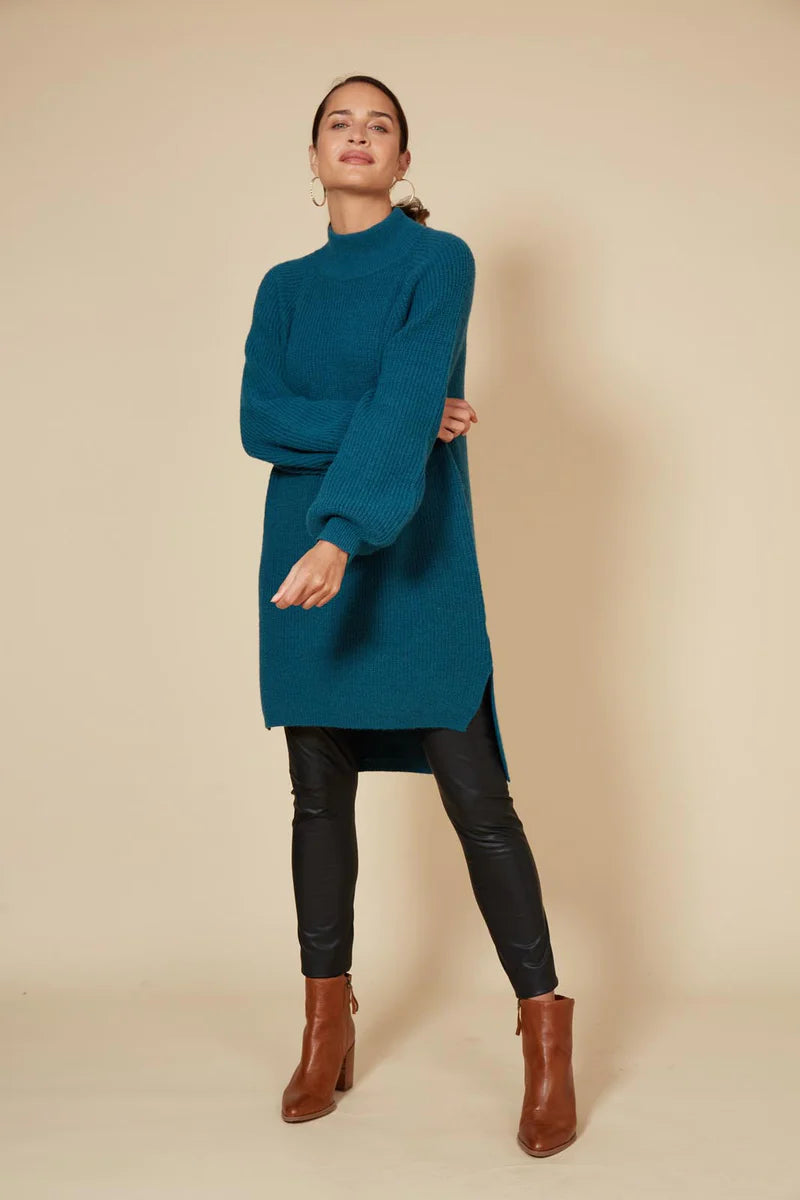 Kit Knit Top/Dress in Teal