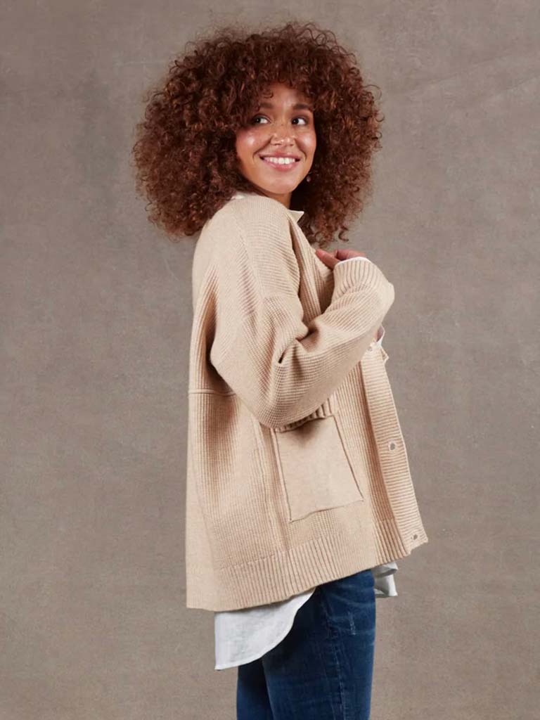 Nakako Pocket Cardigan in Oatmeal