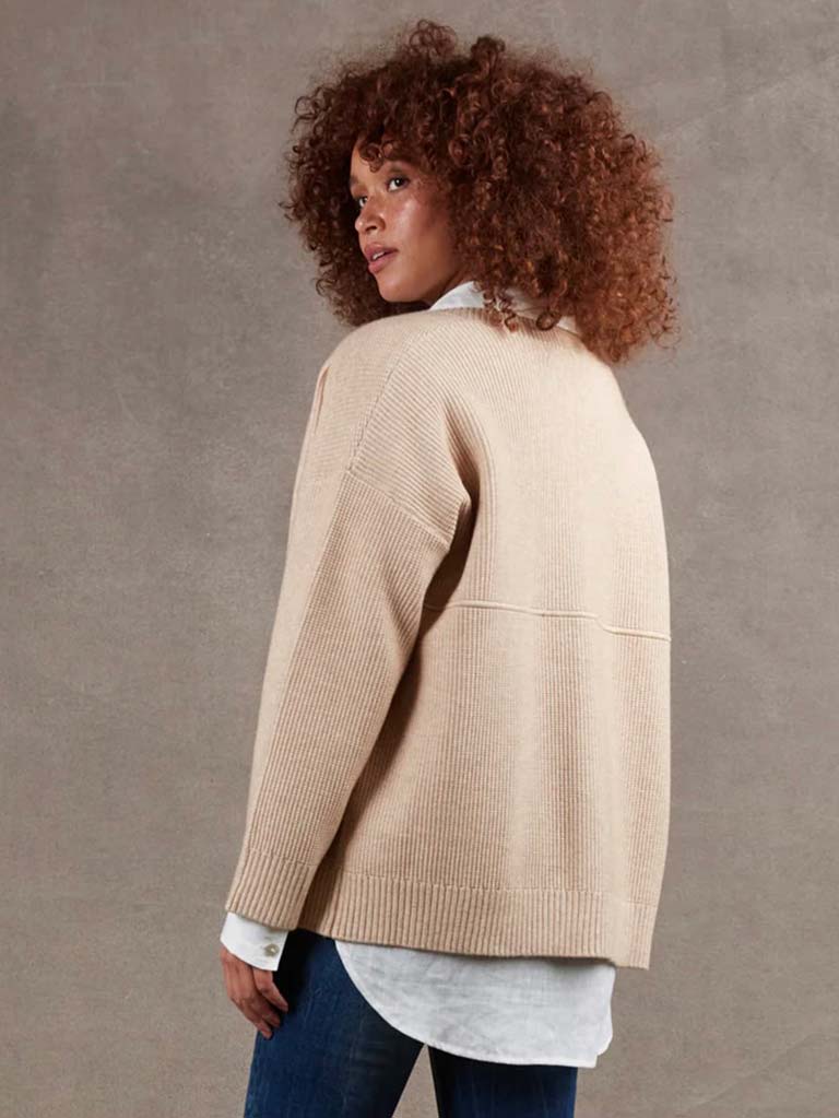 Nakako Pocket Cardigan in Oatmeal