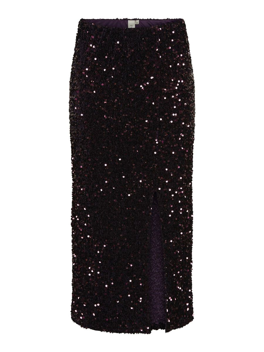 YASATIVO Sequin Midi Skirt