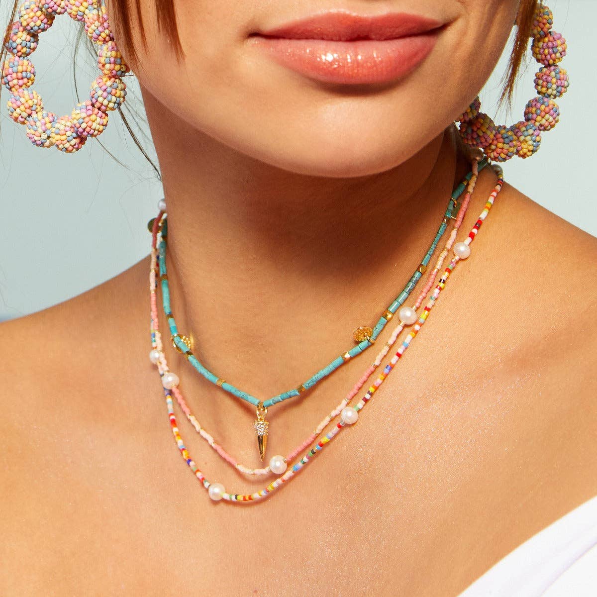 Marta Aqua Choker Necklace