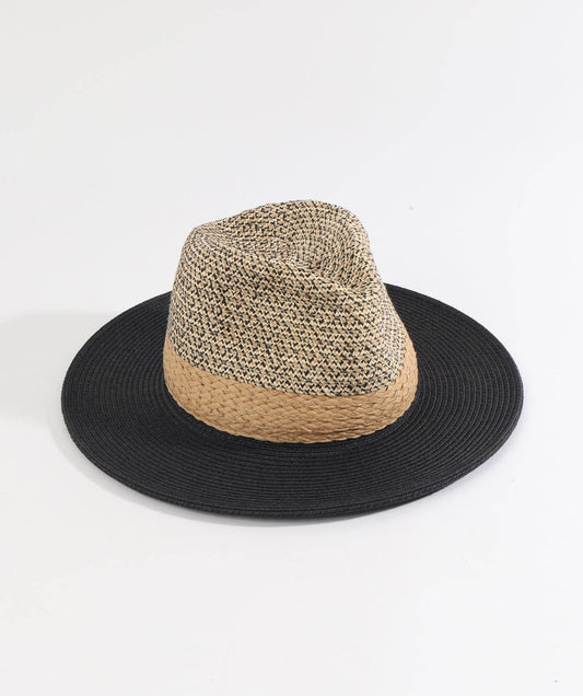 Farrah Hat - Natural/Black