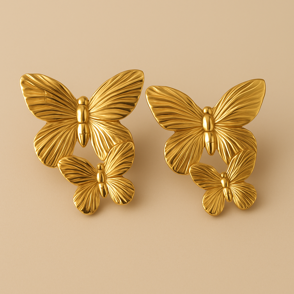 Butterfly Earrings 18k Gold Plated Pretty Occasion Jewellery