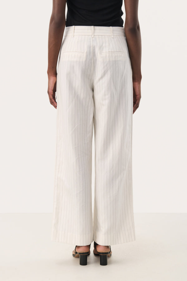 Rabia Trousers in Whitecap Grey Stripe