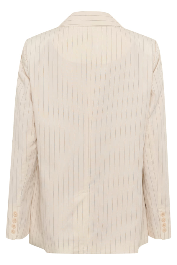 Nikoleta Blazer in Whitecap with Grey Stripe
