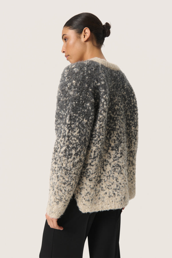 SLVenessa Jumper in Oatmeal & Grey Jacquard