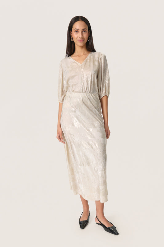 SLKitty Skirt in Ancient Scroll Metallic Print