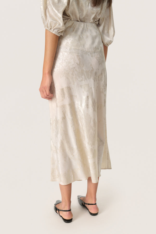 SLKitty Skirt in Ancient Scroll Metallic Print