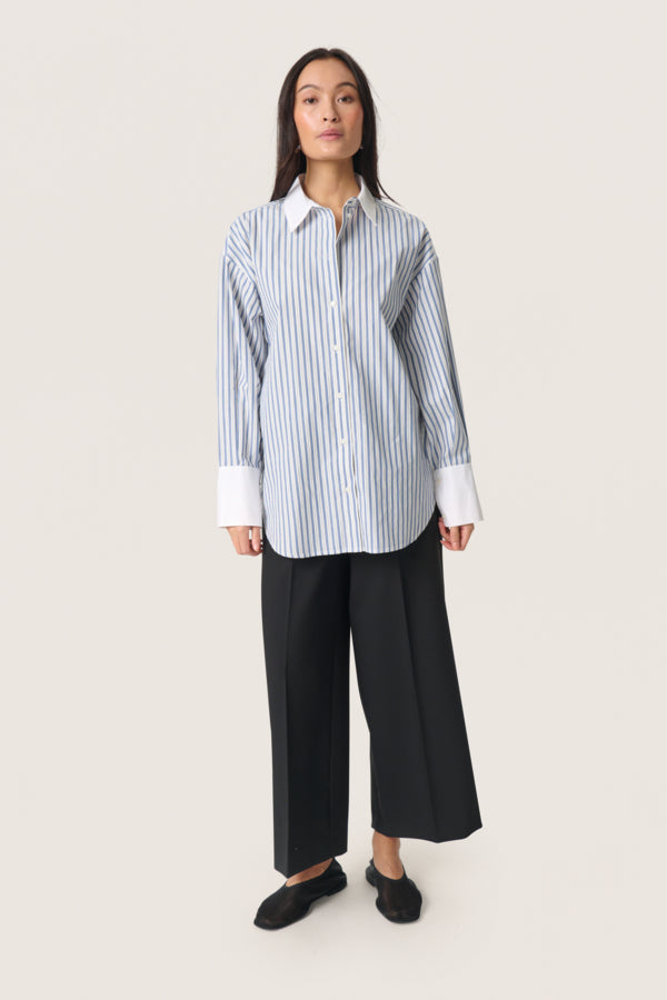 SLMimilou Iva Long Sleeved Shirt in Blue Stripe