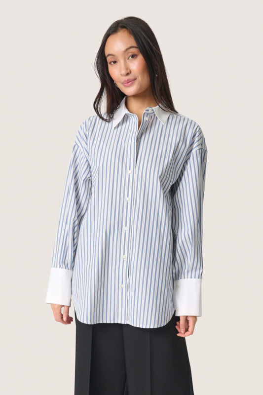 SLMimilou Iva Long Sleeved Shirt in Blue Stripe