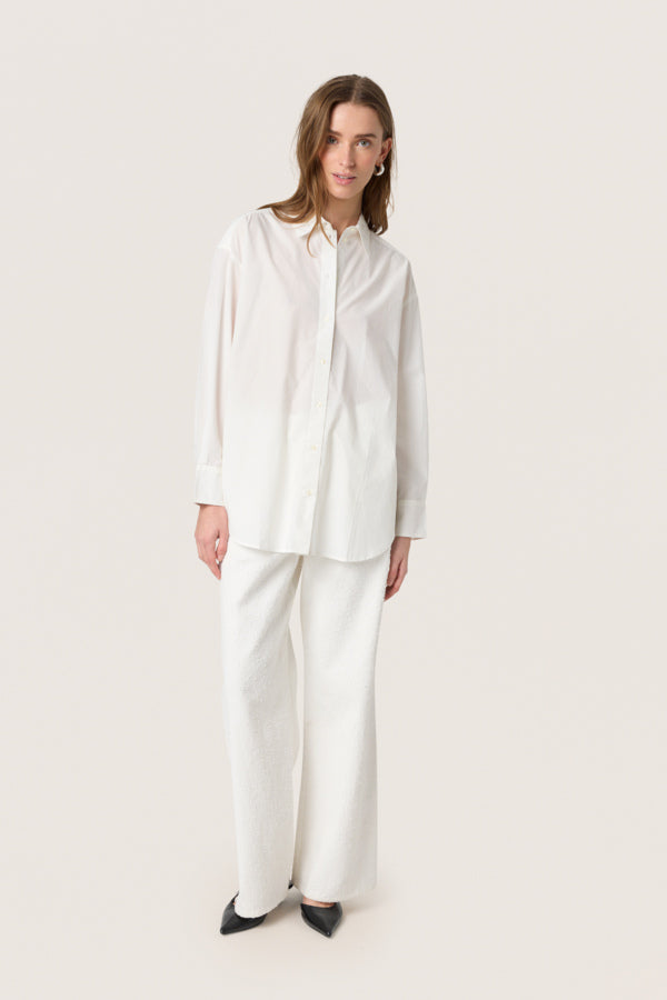 SLJani Poplin Long Sleeved Shirt in Broken White