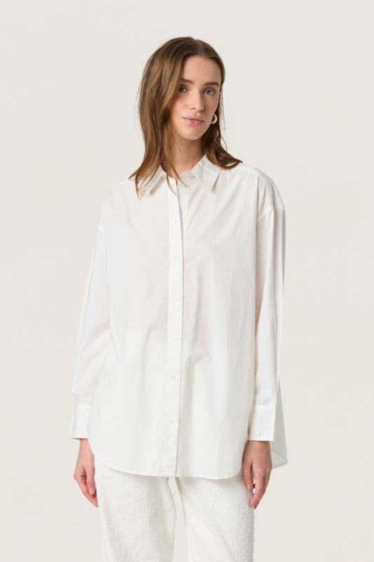 SLJani Poplin Long Sleeved Shirt in Broken White