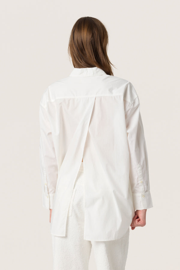 SLJani Poplin Long Sleeved Shirt in Broken White