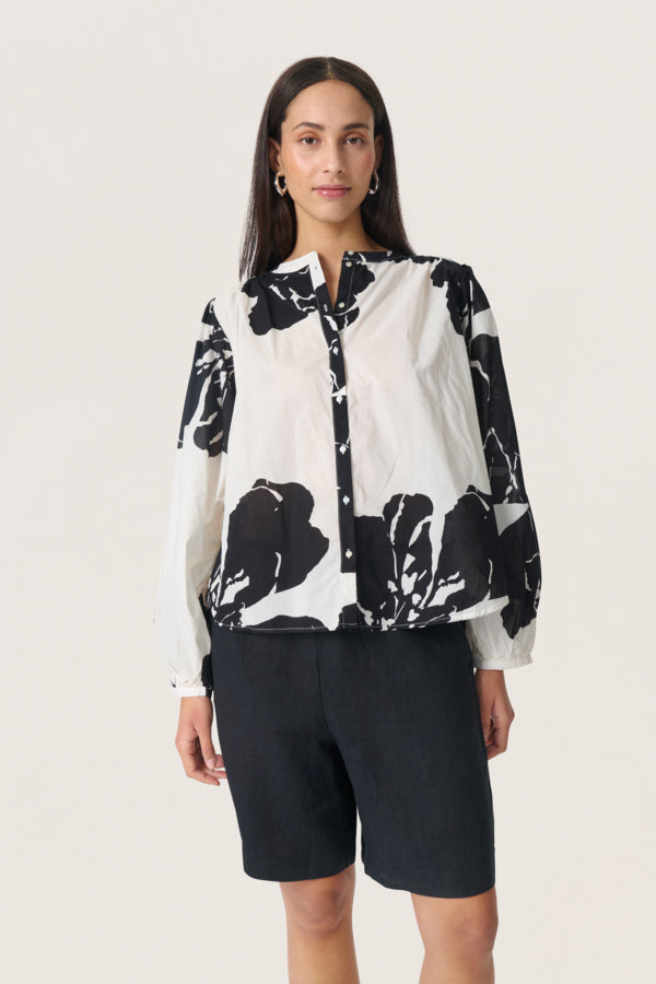 SLJoanne Long Sleeved Shirt in Whisper White Mega Flower