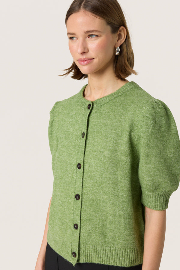 SLAmani Cardigan in Smoke Green Melange