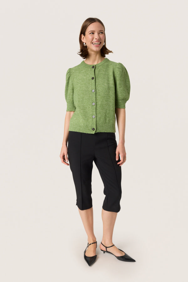 SLAmani Cardigan in Smoke Green Melange