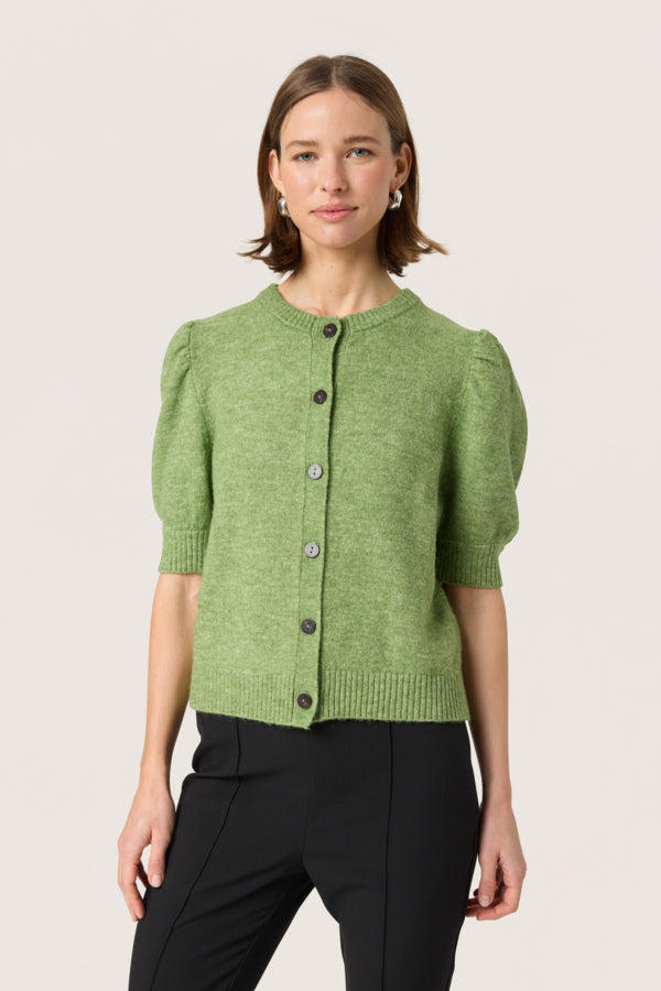 SLAmani Cardigan in Smoke Green Melange