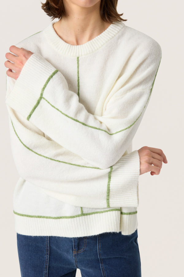 SLAmani Contrast Jumper in Broken White