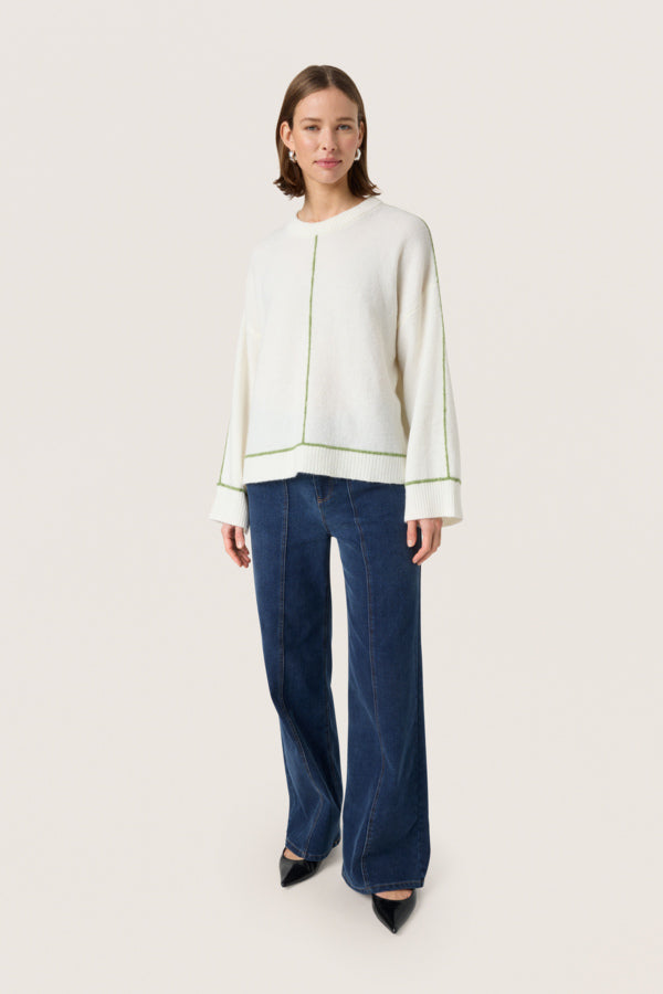 SLAmani Contrast Jumper in Broken White