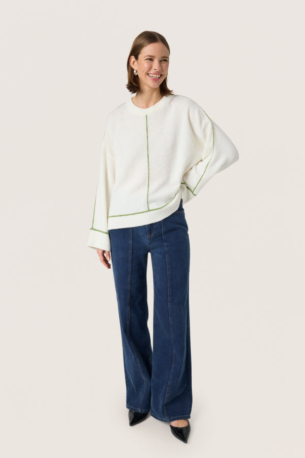 SLAmani Contrast Jumper in Broken White