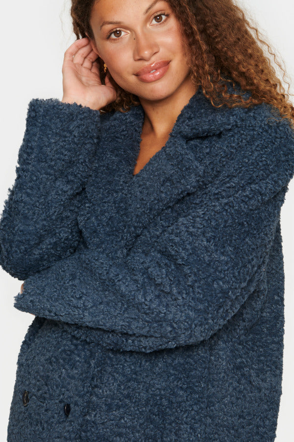 Nellie Teddy Coat in Blue