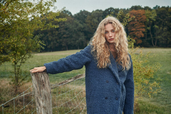 Nellie Teddy Coat in Blue