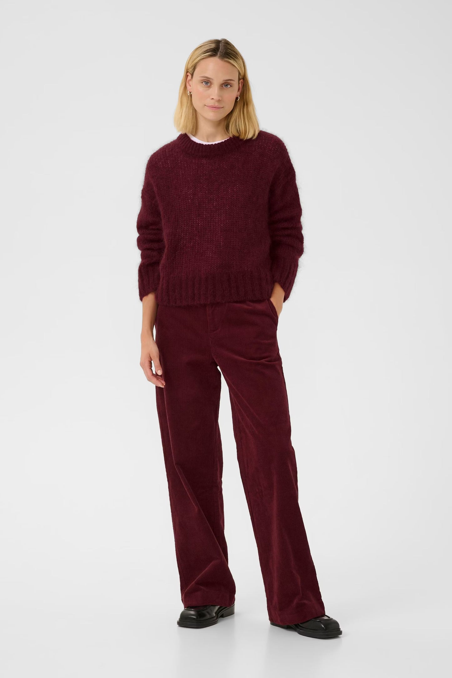 ClarissiPW Wide Leg Pants in Claret