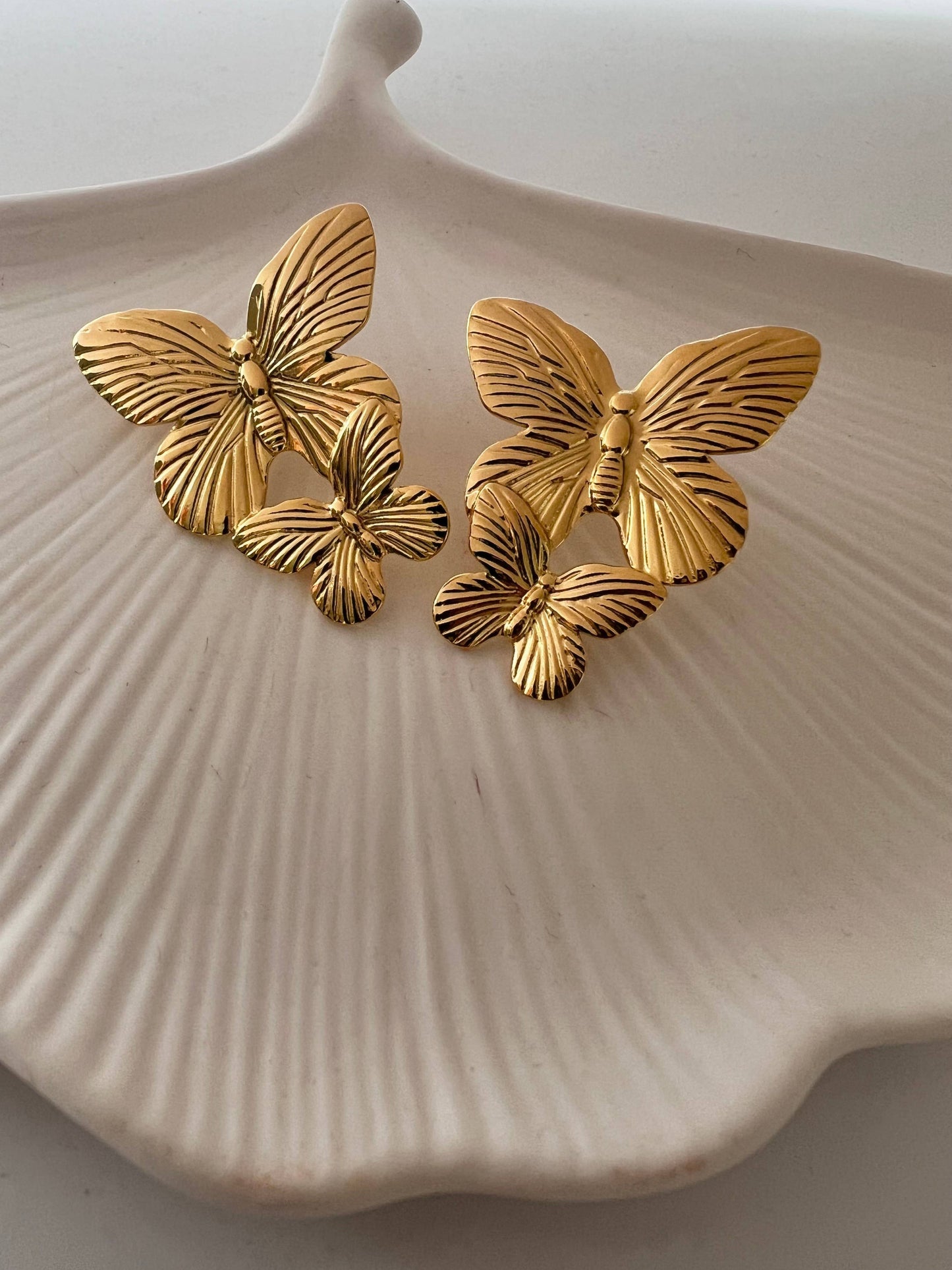 Butterfly Earrings 18k Gold Plated Pretty Occasion Jewellery