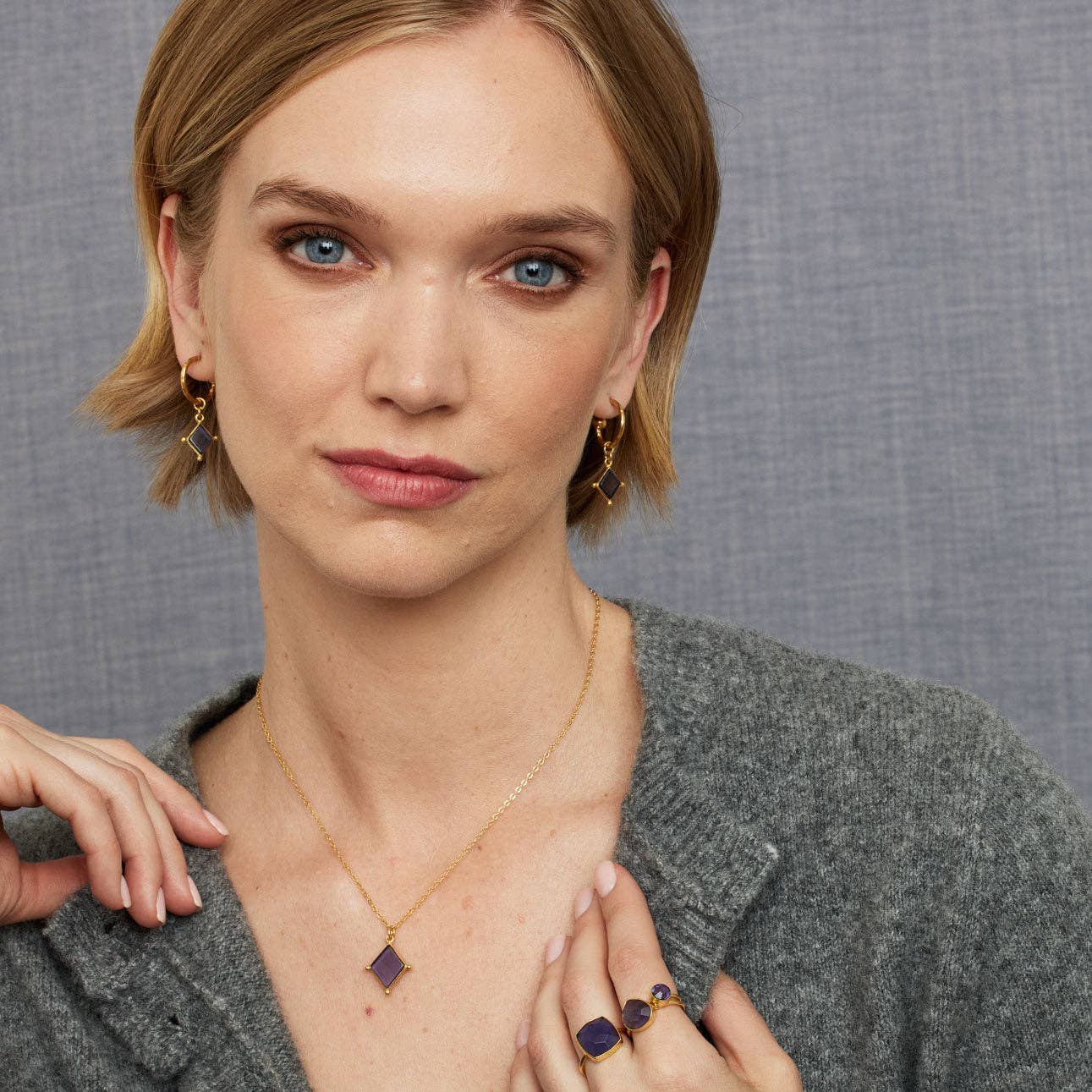 Lyra Iolite Earrings