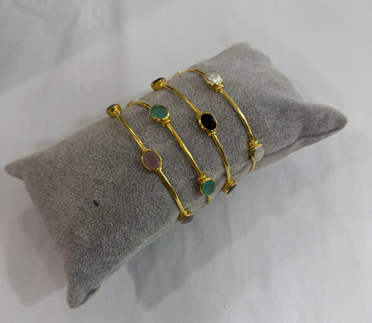 Gold Bracelet with Medium Assorted Stones